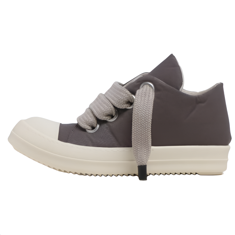 Большие низкие холщовые туфли на шнуровке, женские, серые Rick Owens DRKSHDW, Original Shoe Box Included