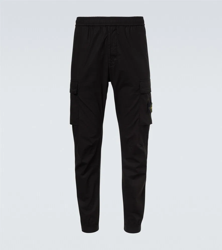 Брюки-карго Compass из хлопковой смеси Stone Island, черный