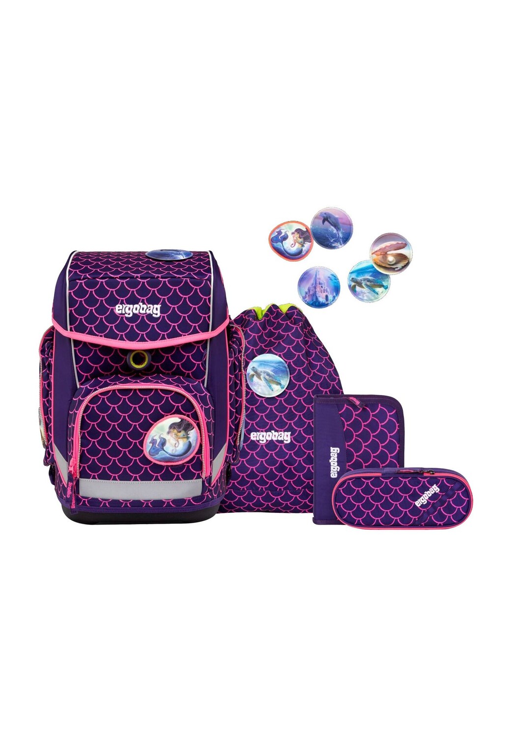 

Набор школьных сумок, 5 штук ergobag, цвет Lil