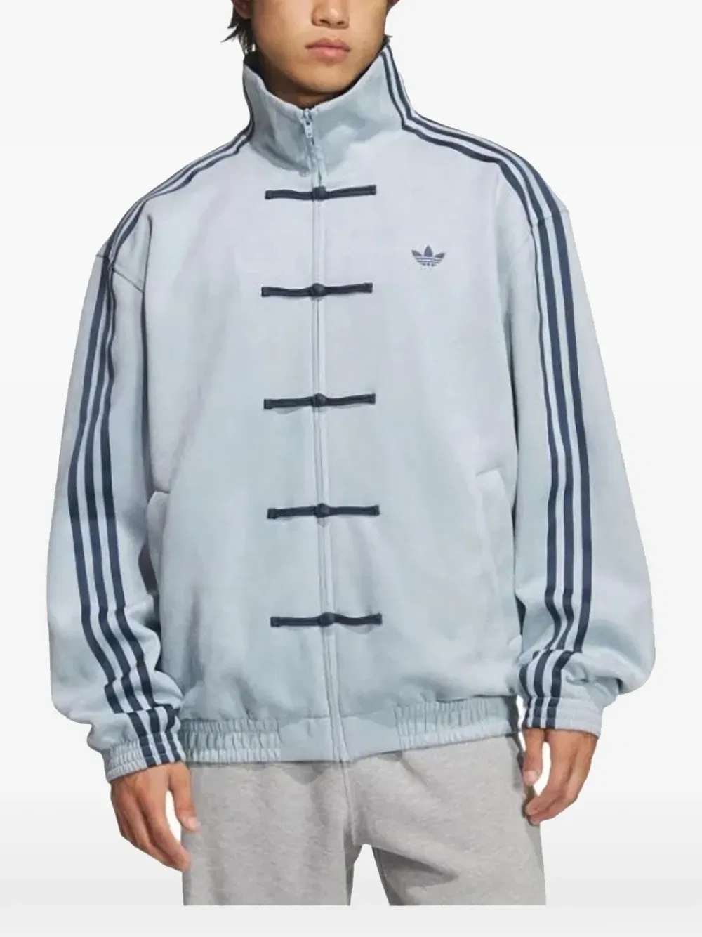 Куртка в китайском стиле Adidas, синий — фото 2