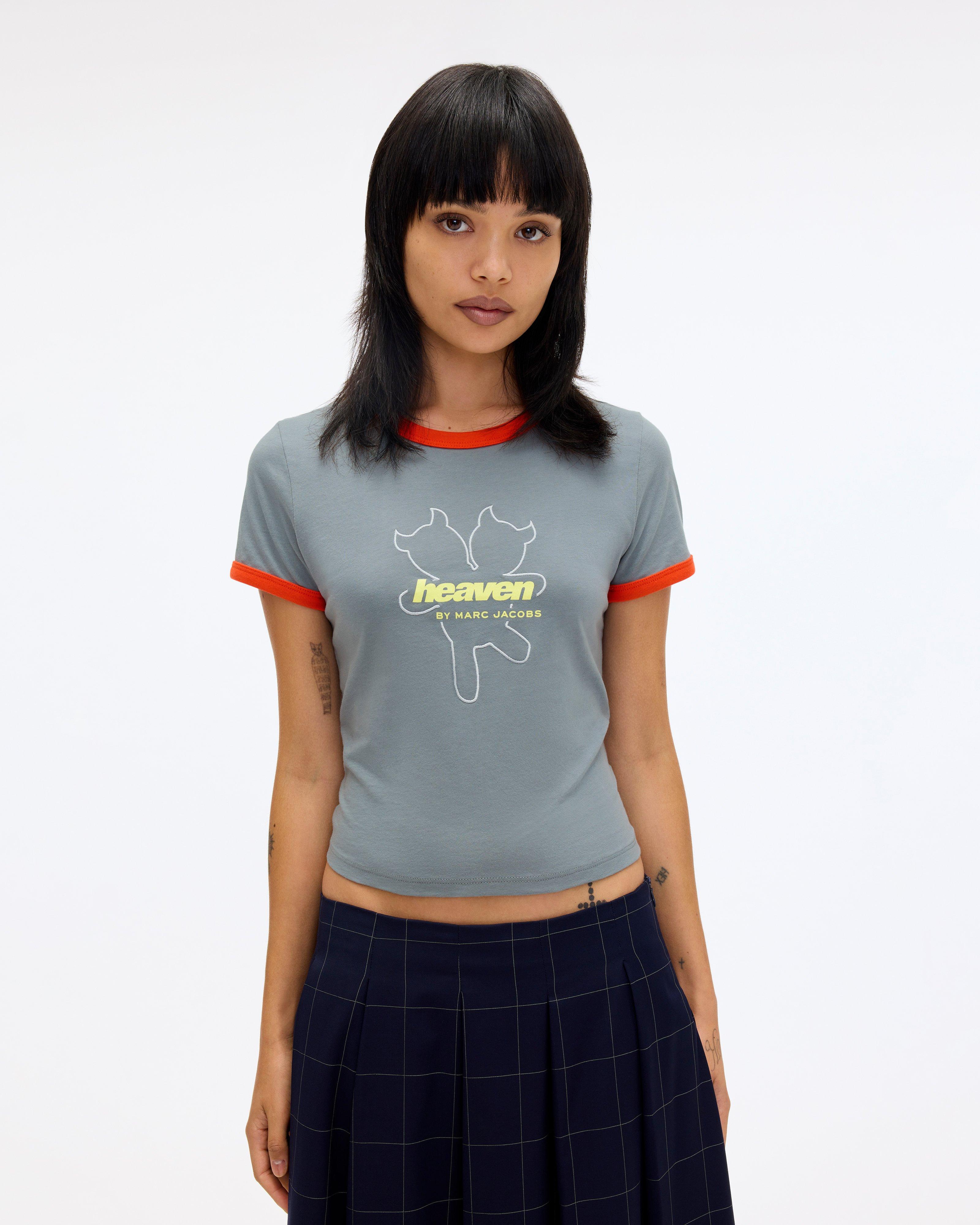

Детская футболка с логотипом Heaven Marc Jacobs, серый