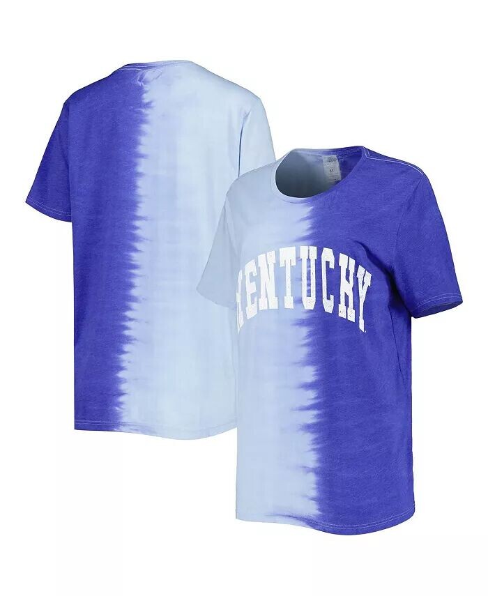 

Женская футболка Royal Kentucky Wildcats Find Your Groove с раздельным краем Gameday Couture