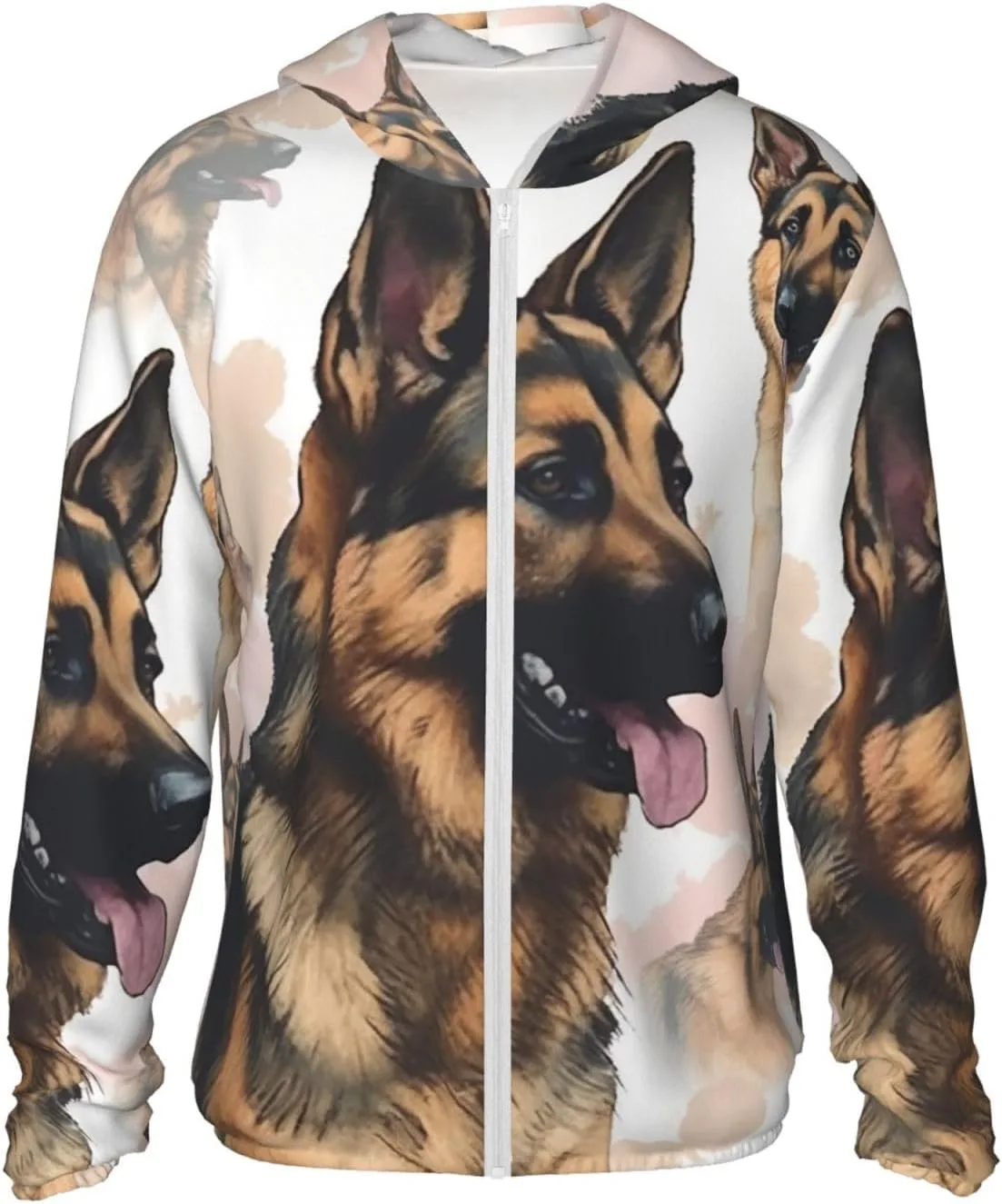 

Толстовка с защитой от солнца для любителей немецкой овчарки, UPF 50+, с длинными рукавами и молнией GFLFMXZW