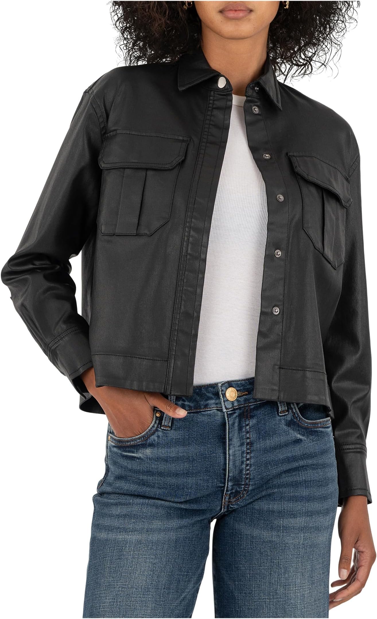 

Женская куртка Remy с накладным карманом KUT from the Kloth, Black