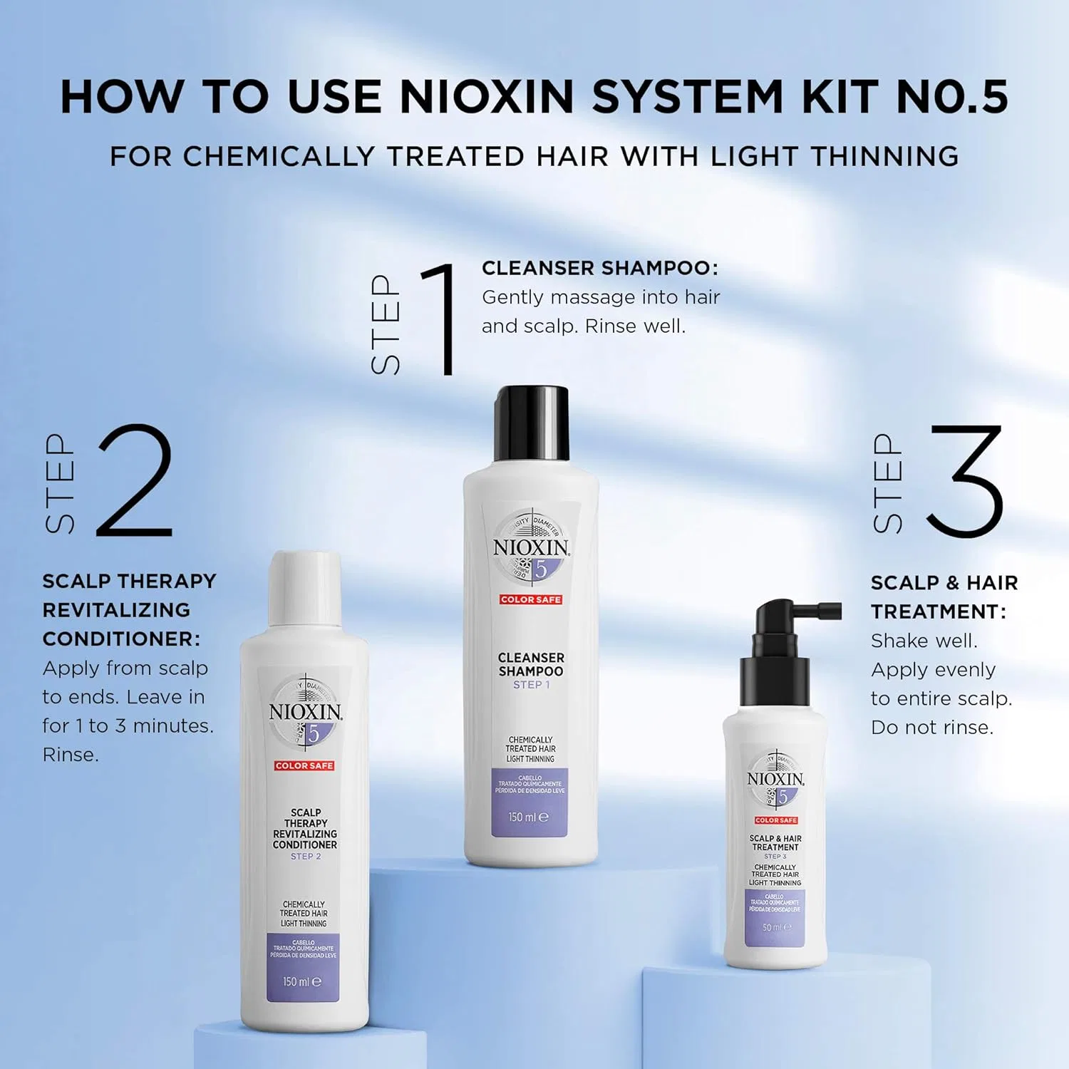 Набор для утолщения волос Nioxin System 5 для химически обработанных волос Nioxin — фото 3