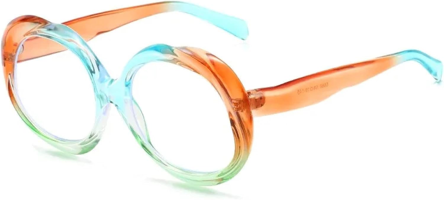 

Роскошные солнцезащитные очки большого размера для женщин и мужчин, винтажные, в стиле панк, с волнистой оправой, неровной формой, защита от УФ-излучения UV400 TYUVIVO, 1 Colorful Clear