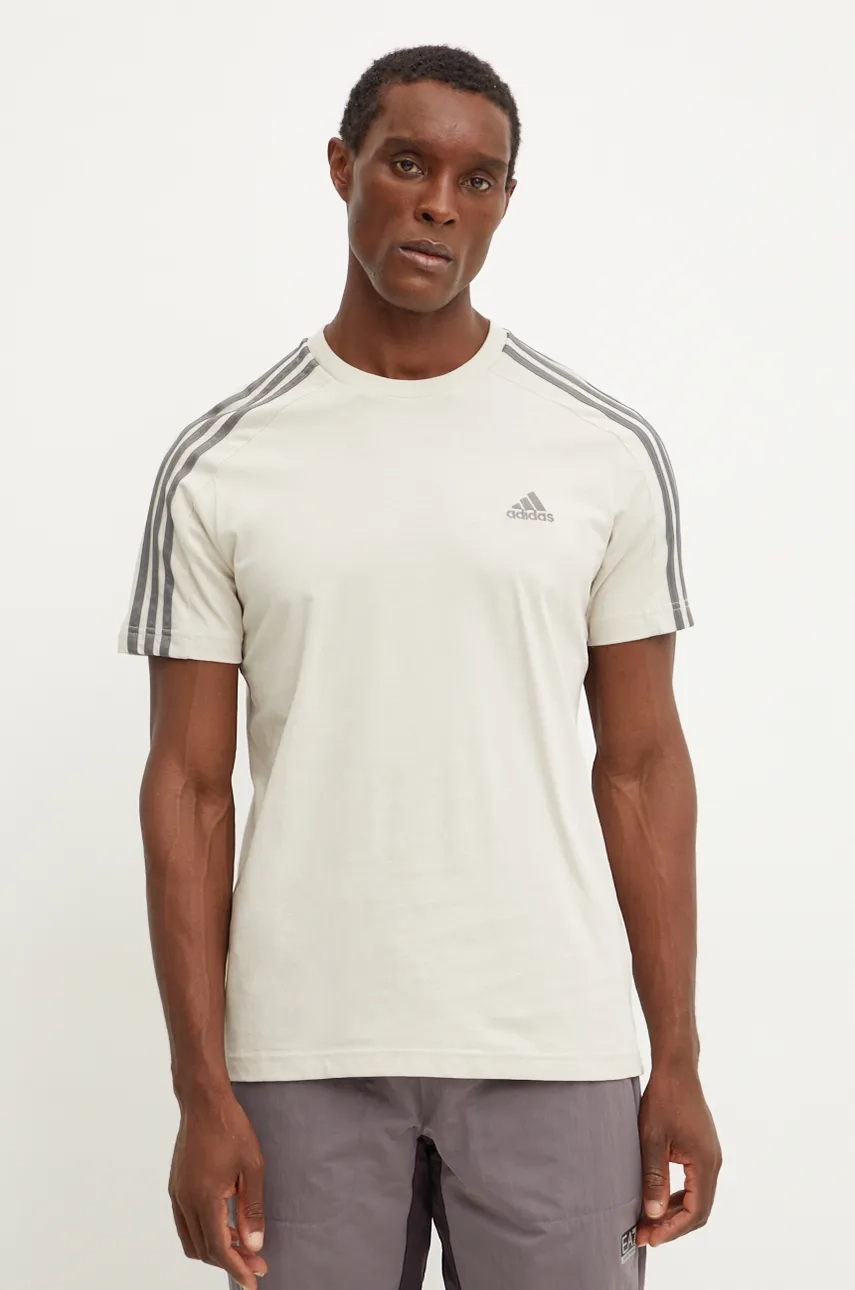 

Хлопковая футболка Essentials adidas, бежевый