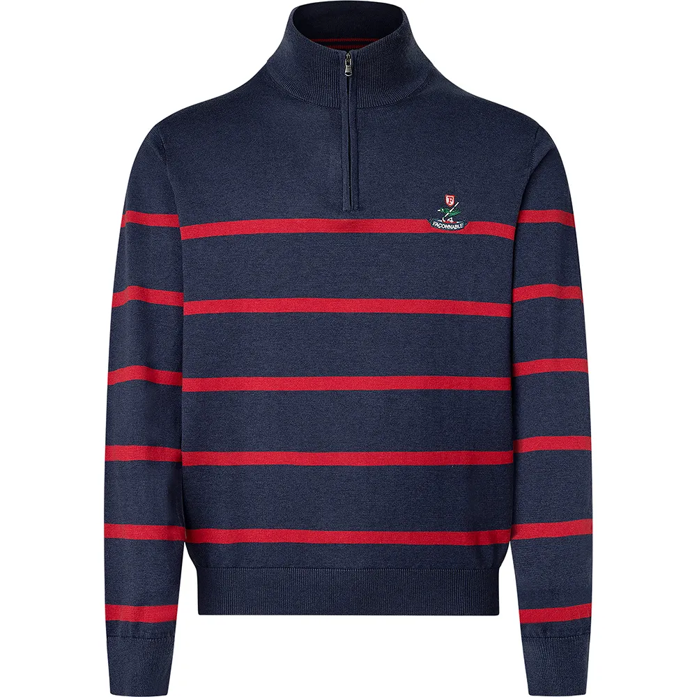 

Façonnable Cosilk Stop half zip sweater, синий