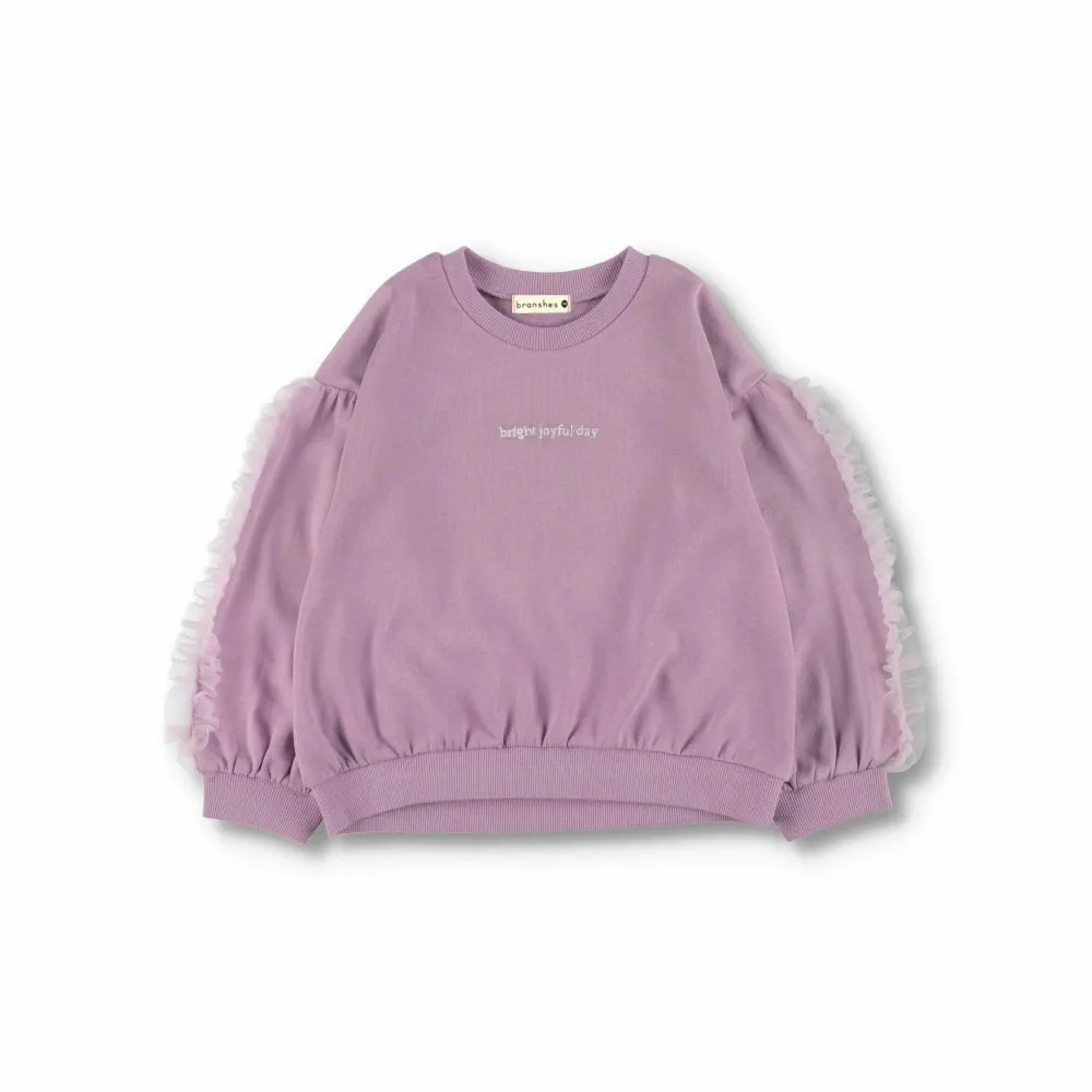 Толстовка с оборками на рукавах из тюля Branshes, pink — фото 2