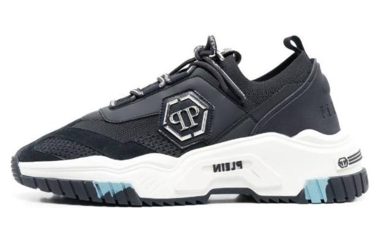 PHILIPP PLEIN Кожаные низкие спортивные повседневные кроссовки мужские Marine Blue