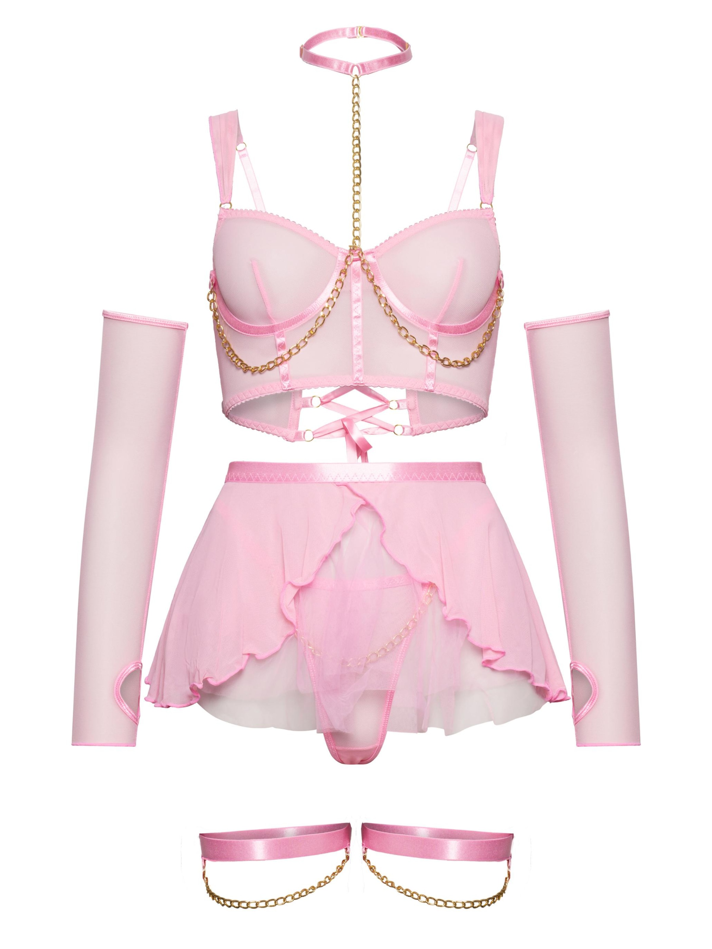 

Orchibelle Комплект белья 'Gabriela' в пастельно-розовом цвете