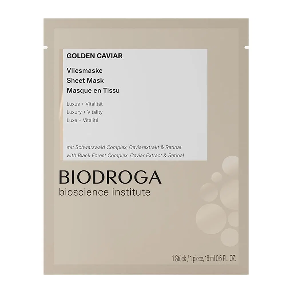 Маска для лица Biodroga — Витализирующая флисовая «Golden Caviar» от Bioscience Institute