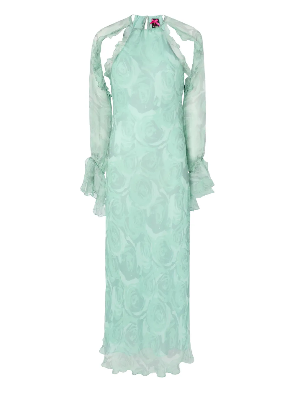 

Платье с оборками и цветочным принтом PINKO, зеленый