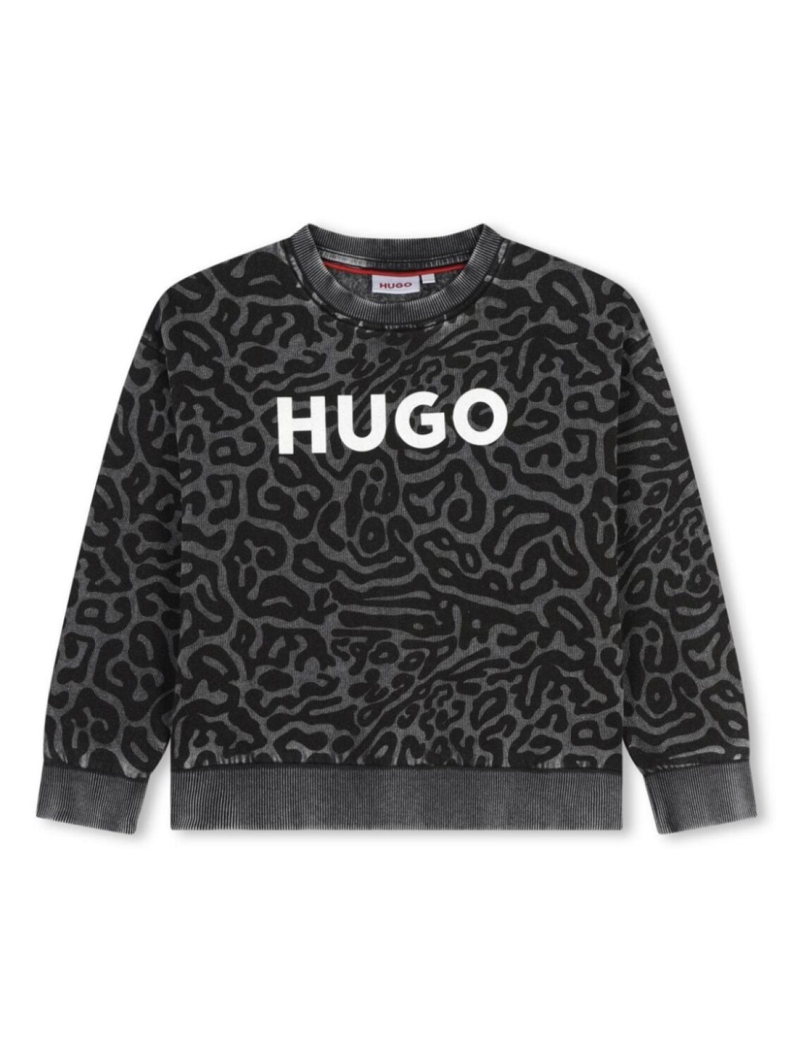 

HUGO KIDS толстовка с логотипом на молнии, черный