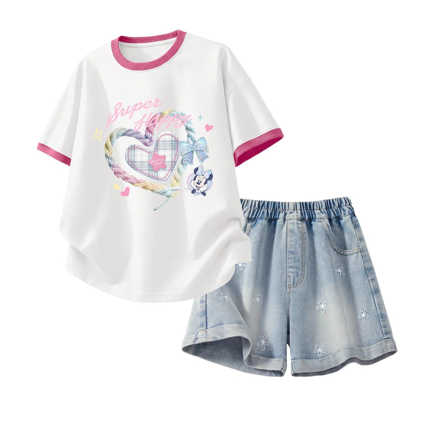 Детский спортивный костюм Casual Sportswear Disney, бело-красный градиент — фото 3