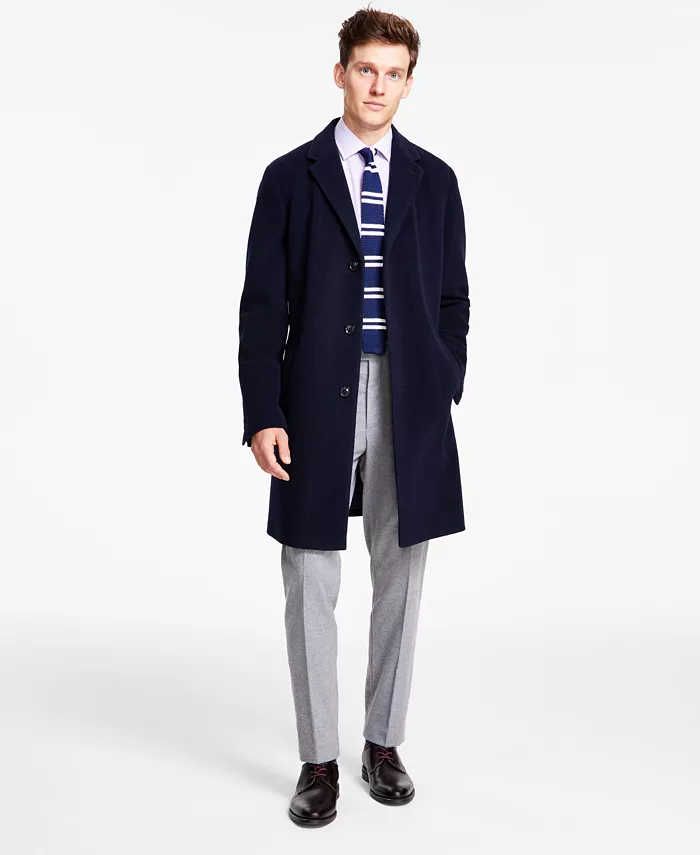 

Мужское шерстяное пальто Addison приталенного кроя Tommy Hilfiger, синий