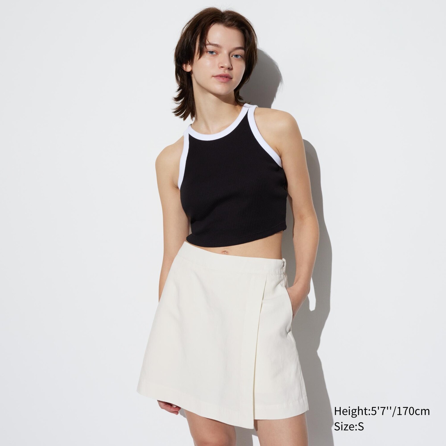 

Брюки из льняной смеси UNIQLO, белый