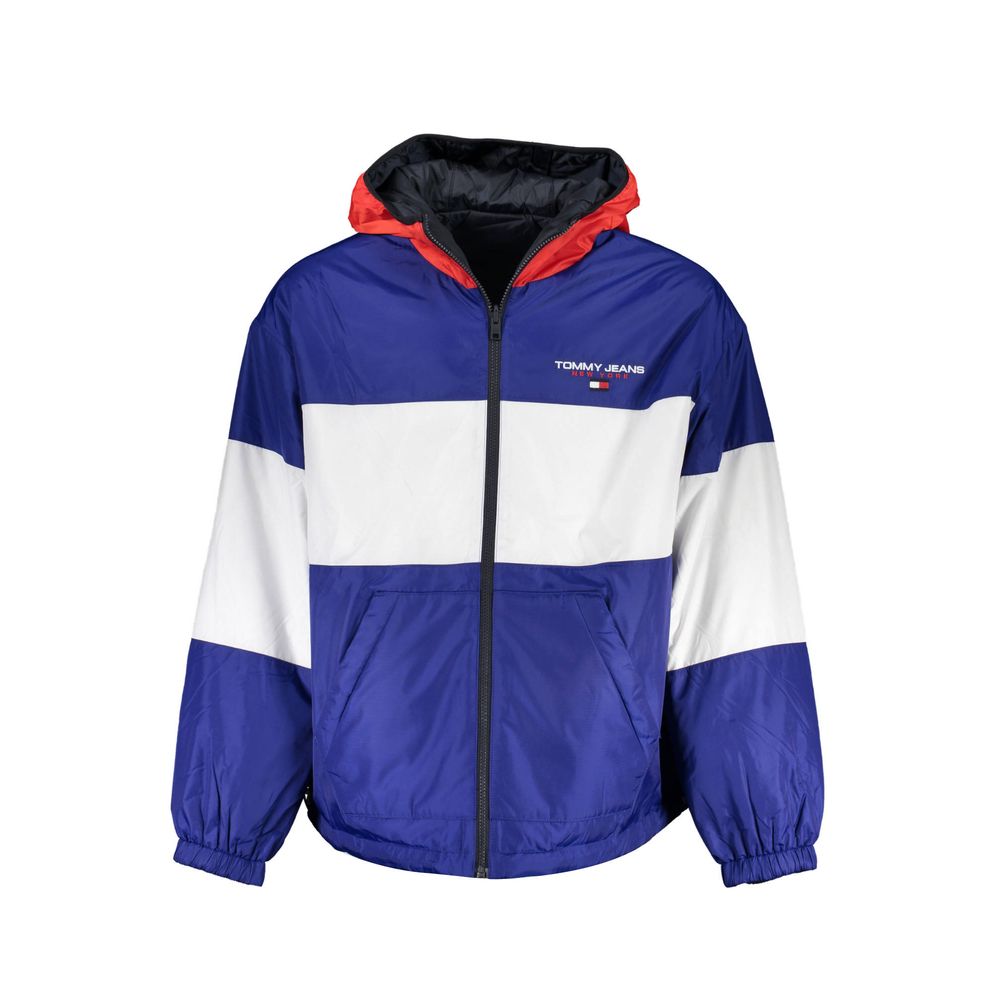 Синяя мужская двусторонняя куртка из полиэстера Tommy Hilfiger
