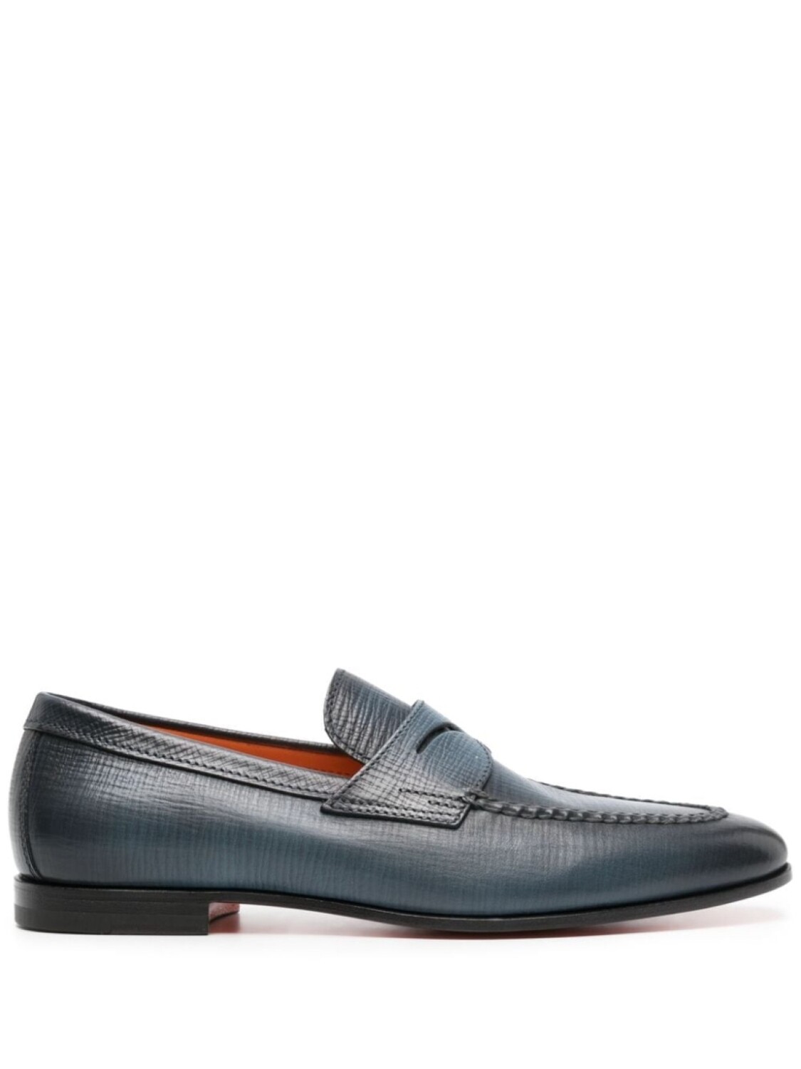 

Santoni фактурные пенни-лоферы, синий