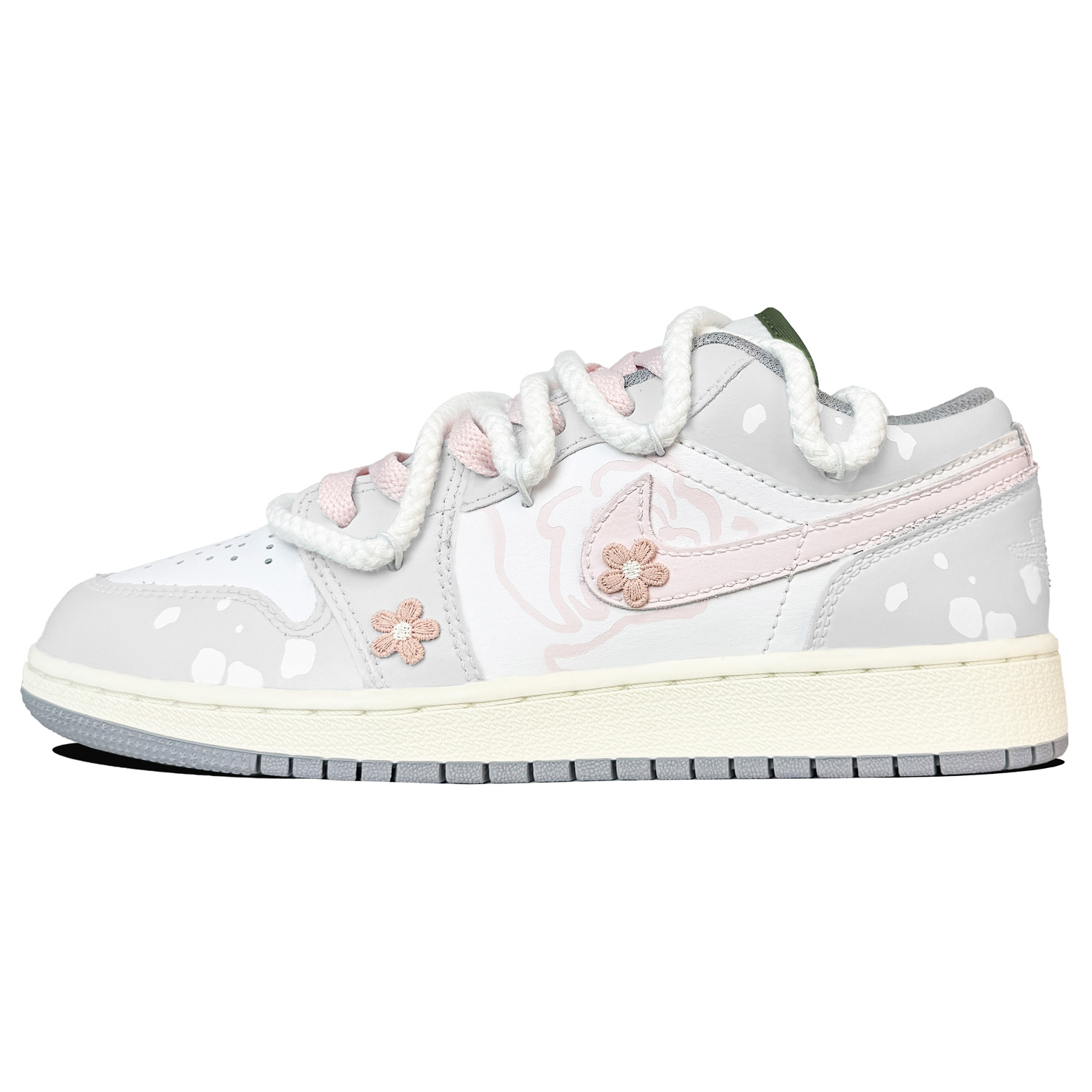 

Детские баскетбольные кроссовки Air 1 Grade School Jordan, серо-розовый