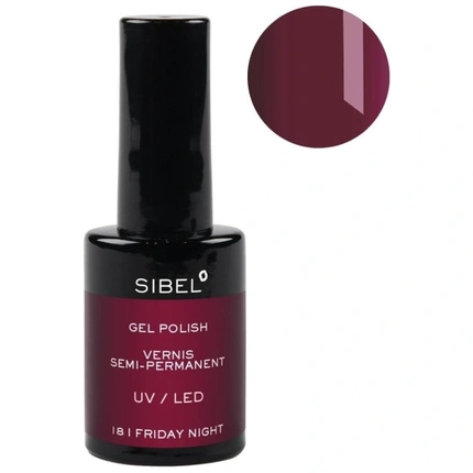 

Гель-лак для ногтей, цвет 18, Friday Night - 14 миллилитров Sibel