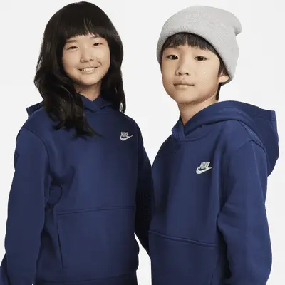 Худи Nike Sportswear Club Fleece, цвет Midnight Navy/White — фото 3