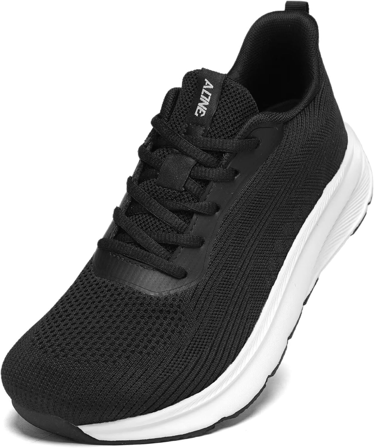 

Мужские кроссовки KDN с широкой носочной частью, амортизирующие для бега по дороге, противоскользящие, для ходьбы, удобные спортивные кроссовки для тренажерного зала, для широкой стопы, широкой полноты, белый/черный