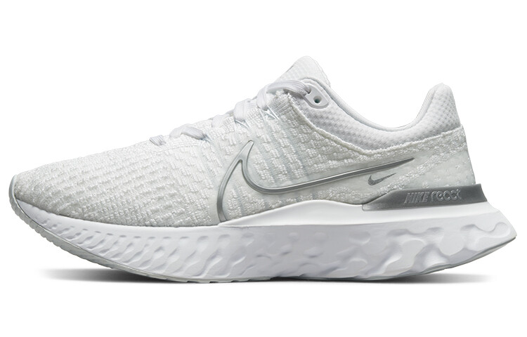 

Nike React Infinity Run Flyknit 3 белый металлик серебристый (женские)