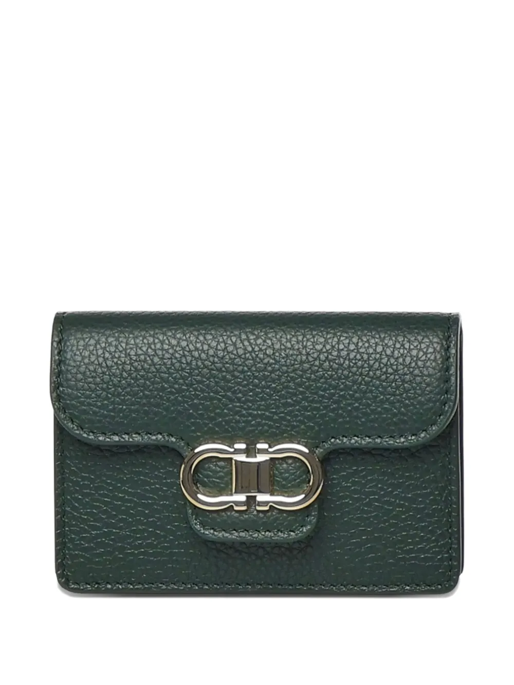 

Кожаный кошелек с пряжкой Ганчини Ferragamo, зеленый
