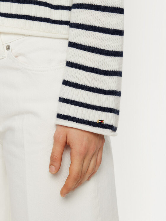 Свитер relaxed fit WW0WW44981 Tommy Hilfiger, белый — фото 4