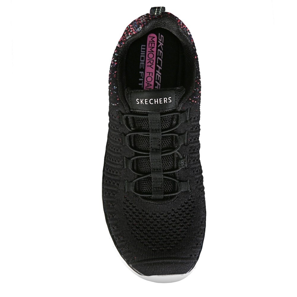 Женские прогулочные кроссовки Virtue среднего/широкого размера Skechers, черный — фото 4