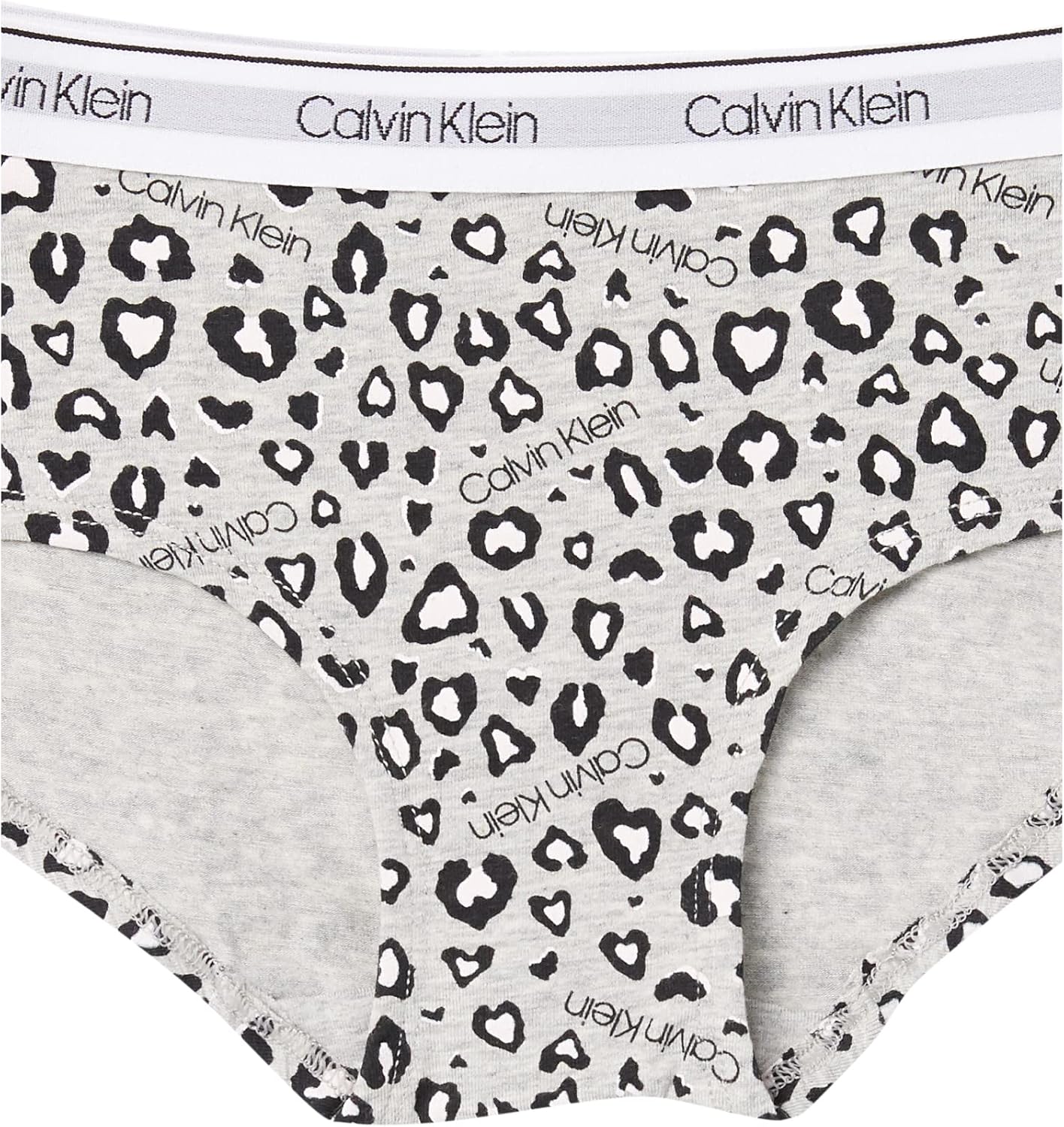 Мягкие хлопковые трусики-хипстеры Calvin Klein для девочек, 6 шт., Leopard, Heather Pink — фото 2