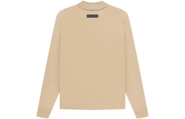 Футболка ss23 long sleeve logo tee 'sand' Fear Of God Essentials, бежевый — фото 3