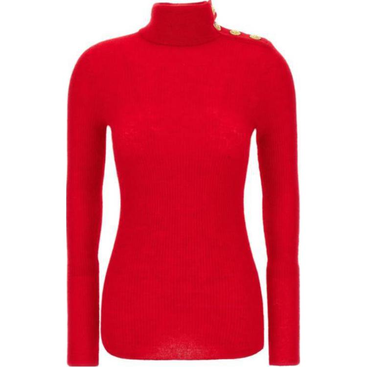 

Классическая водолазка с длинным рукавом BALMAIN, красный