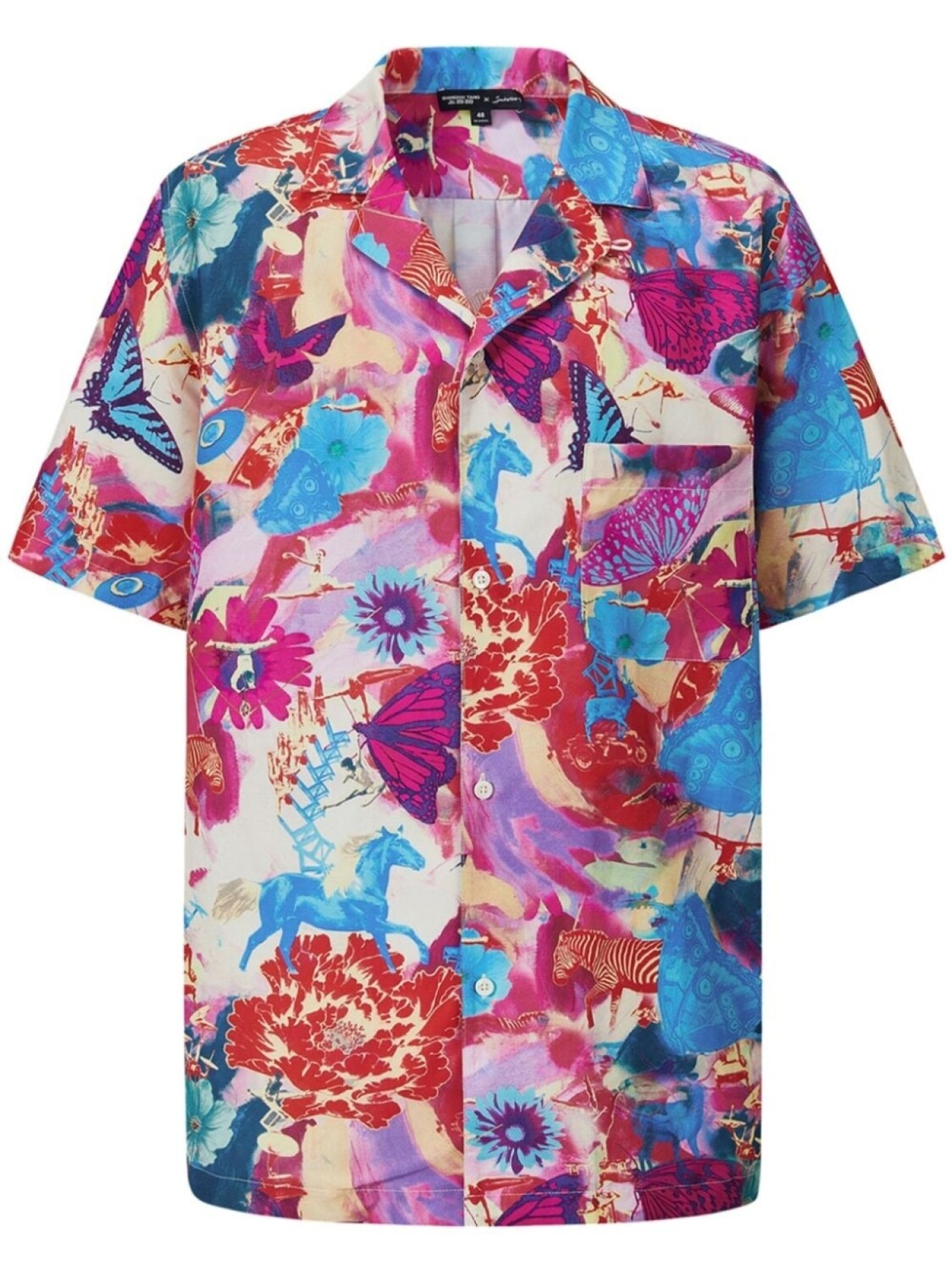 

Рубашка с графичным принтом из коллаборации с Jacky Tsai Shanghai Tang, розовый