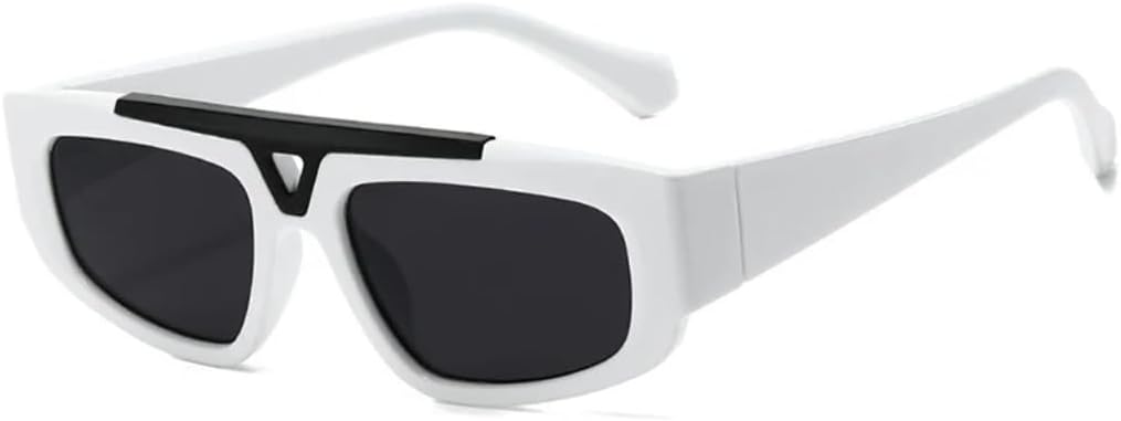 

Ретро металлические полые мужские солнцезащитные очки «кошачий глаз», модные градиентные очки с защитой от УФ-излучения UV400, трендовые женские очки VVTWSSW, White Gray