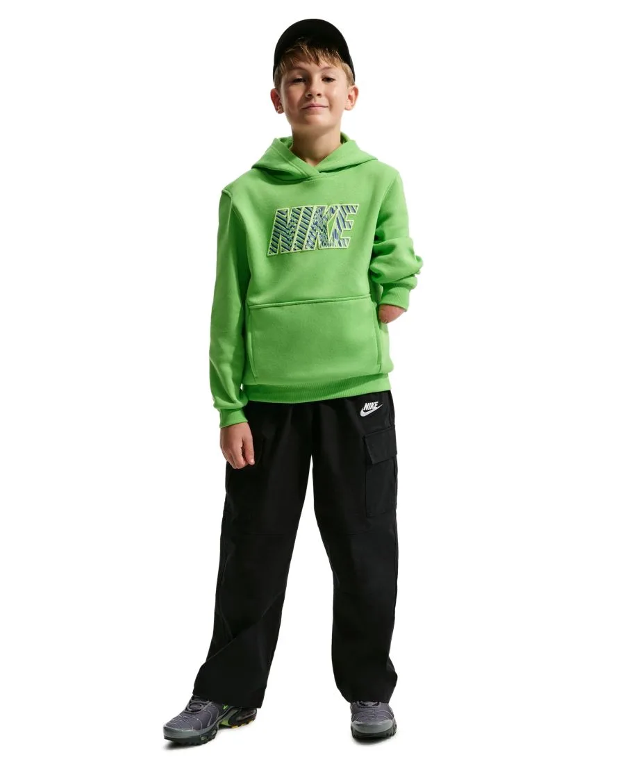 Детская флисовая толстовка с капюшоном Sportswear Club для мальчиков 4-20 лет Nike, mean зеленый — фото 2