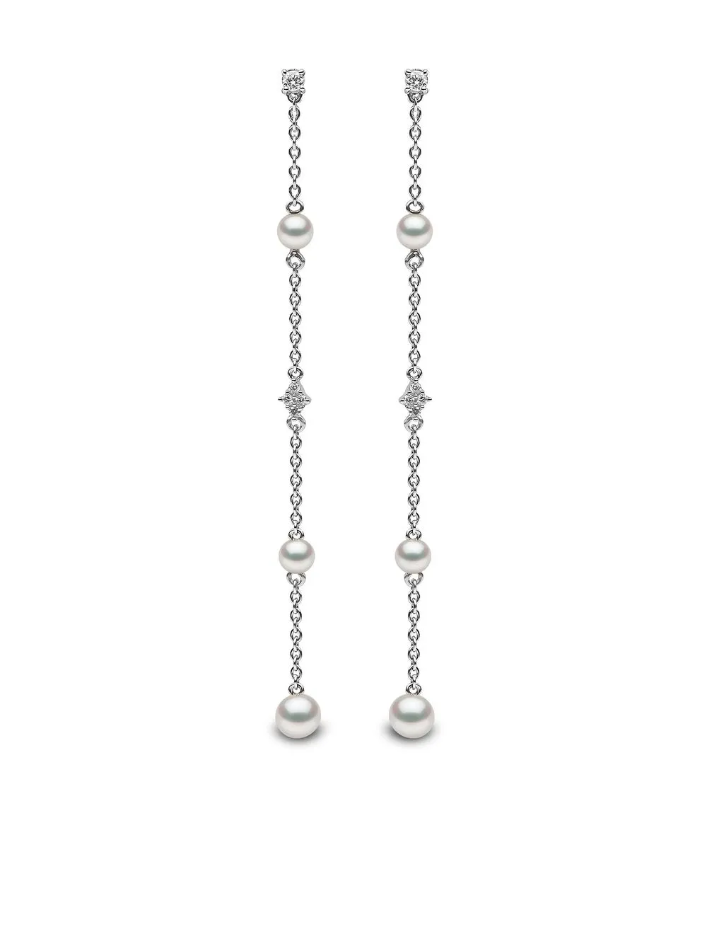 

Золотые серьги Trend с жемчугом и бриллиантами Yoko London, серебяный