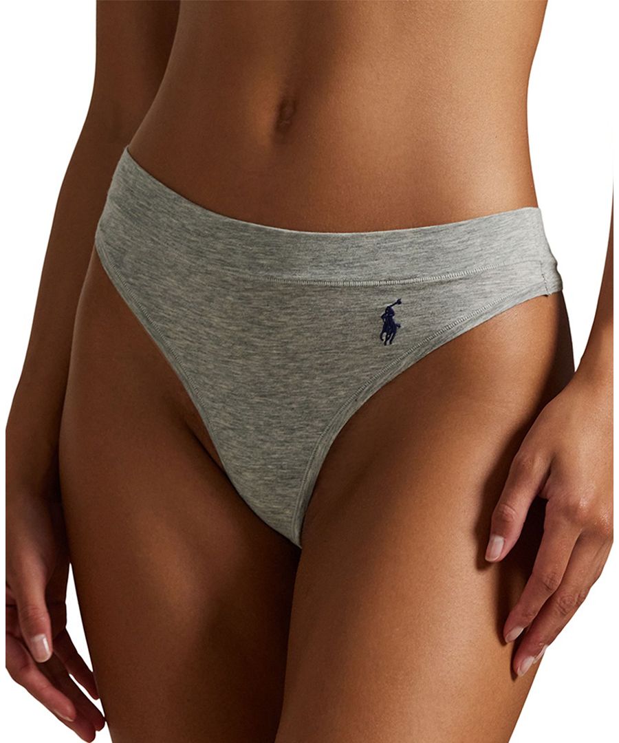 

Женские трусики-стринги, комплект из 3 штук, 4P0710 Polo Ralph Lauren, White/Grey