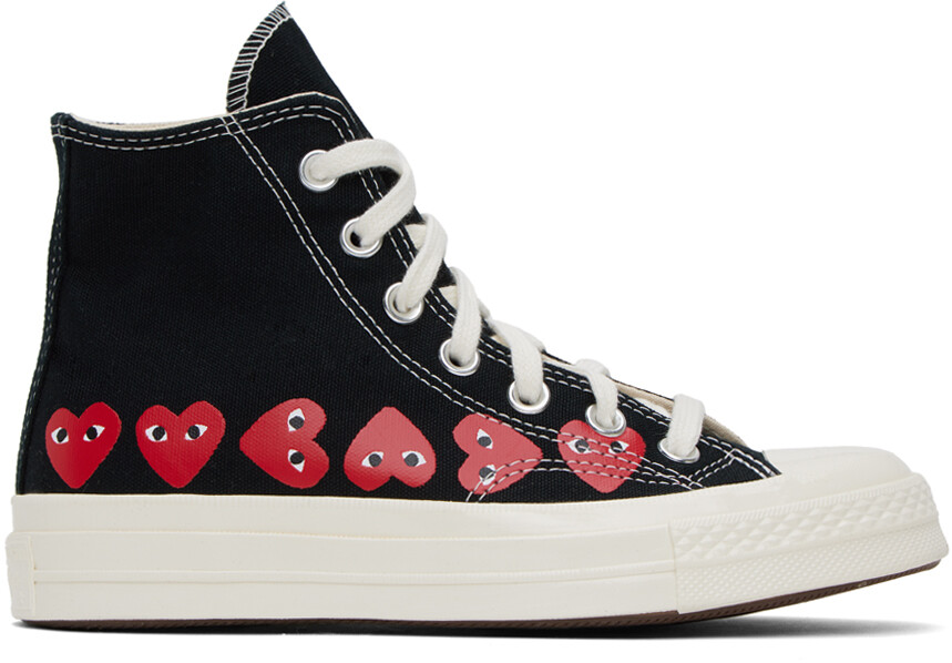 

Черные кроссовки Converse Edition Chuck 70 с разноцветными сердечками Comme Des Garcons, цвет Black, Черный, Черные кроссовки Converse Edition Chuck 70 с разноцветными сердечками Comme Des Garcons, цвет Black