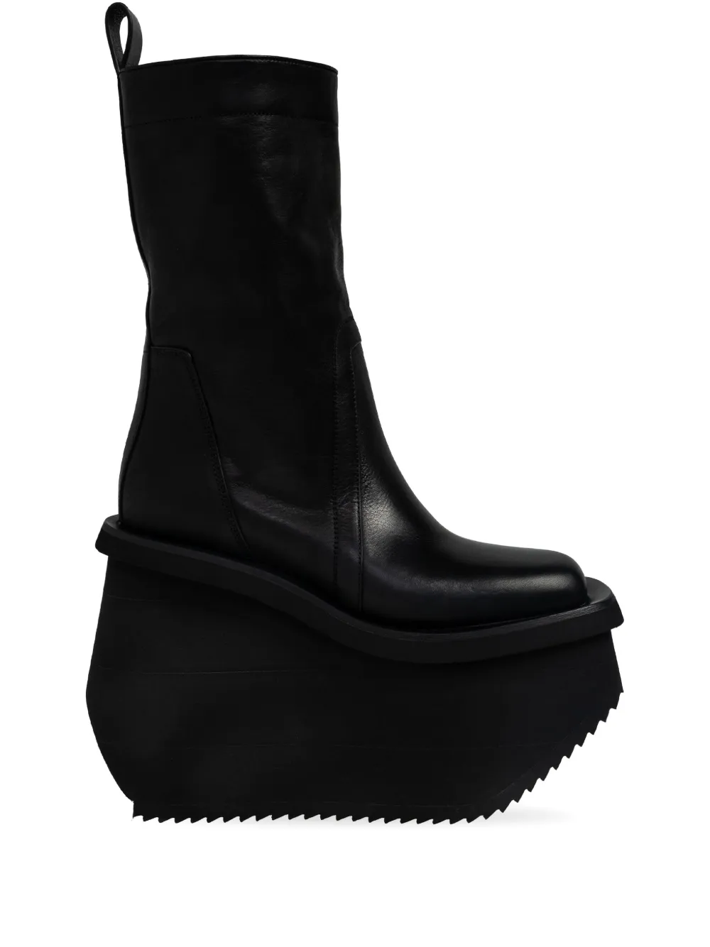 Кожаные сапоги на платформе с каблуком 140 мм Rick Owens, черный