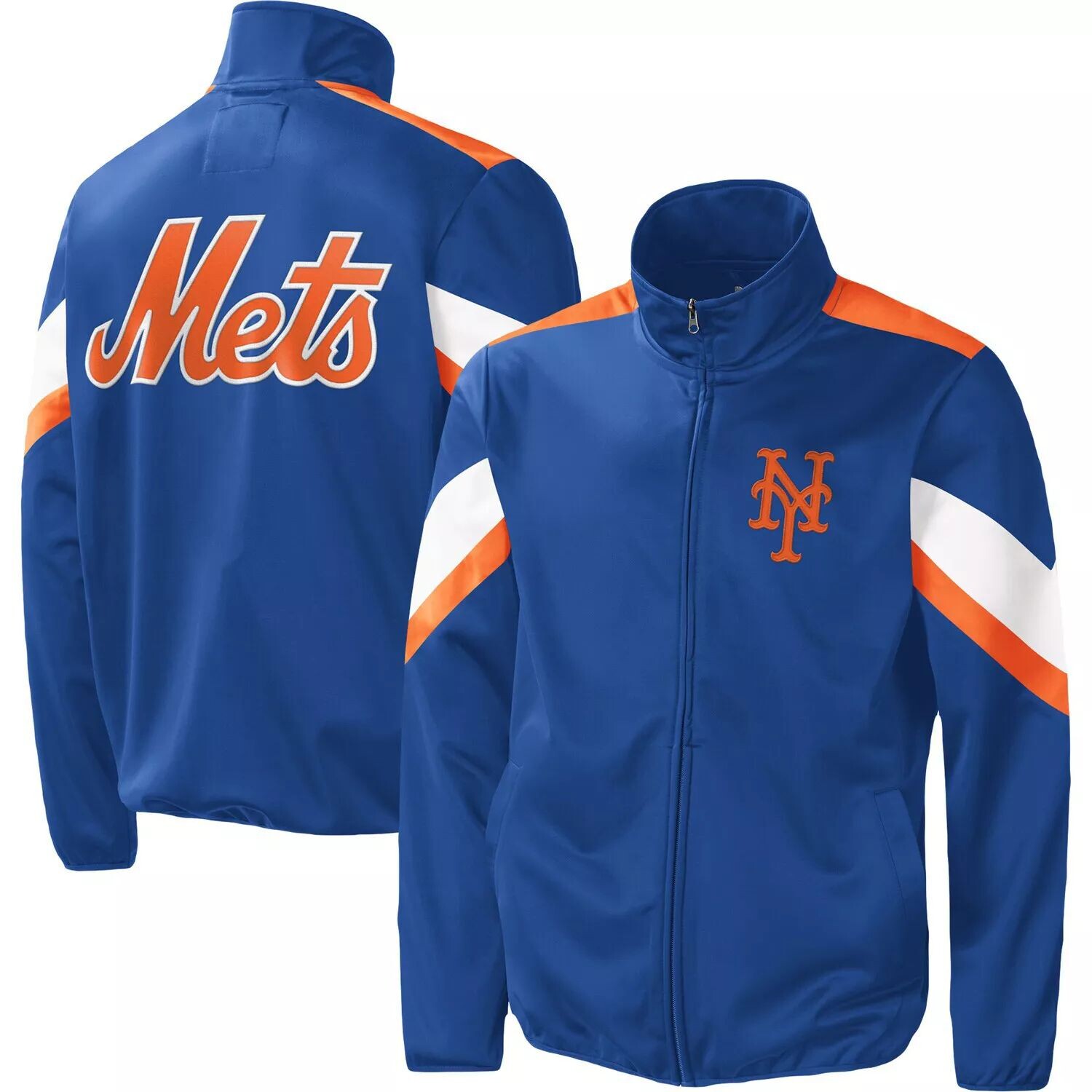 

Мужская спортивная куртка Carl Banks Royal New York Mets Earned Run с молнией во всю длину G-III