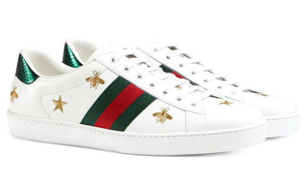 Кроссовки ace embroidered 'bees and stars' Gucci, белый — фото 3