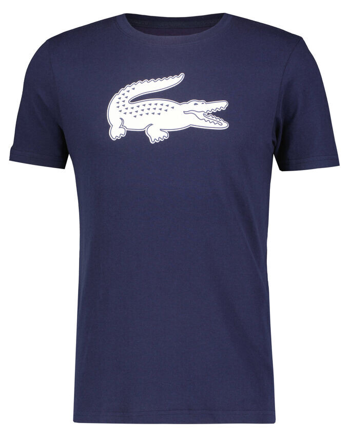 

Теннисная рубашка с большим крокодиловым принтом Lacoste Sport, синий