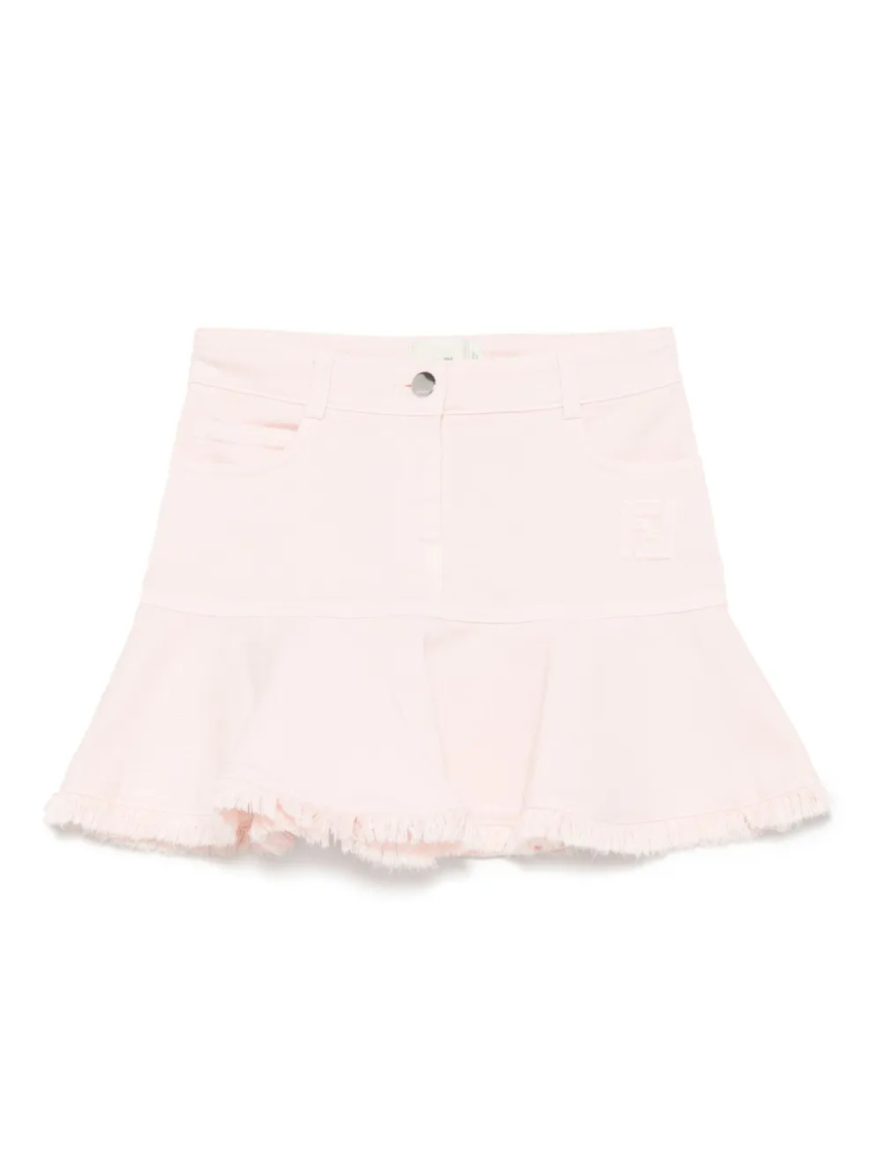 

Юбка с нашивкой FF Fendi Kids, розовый