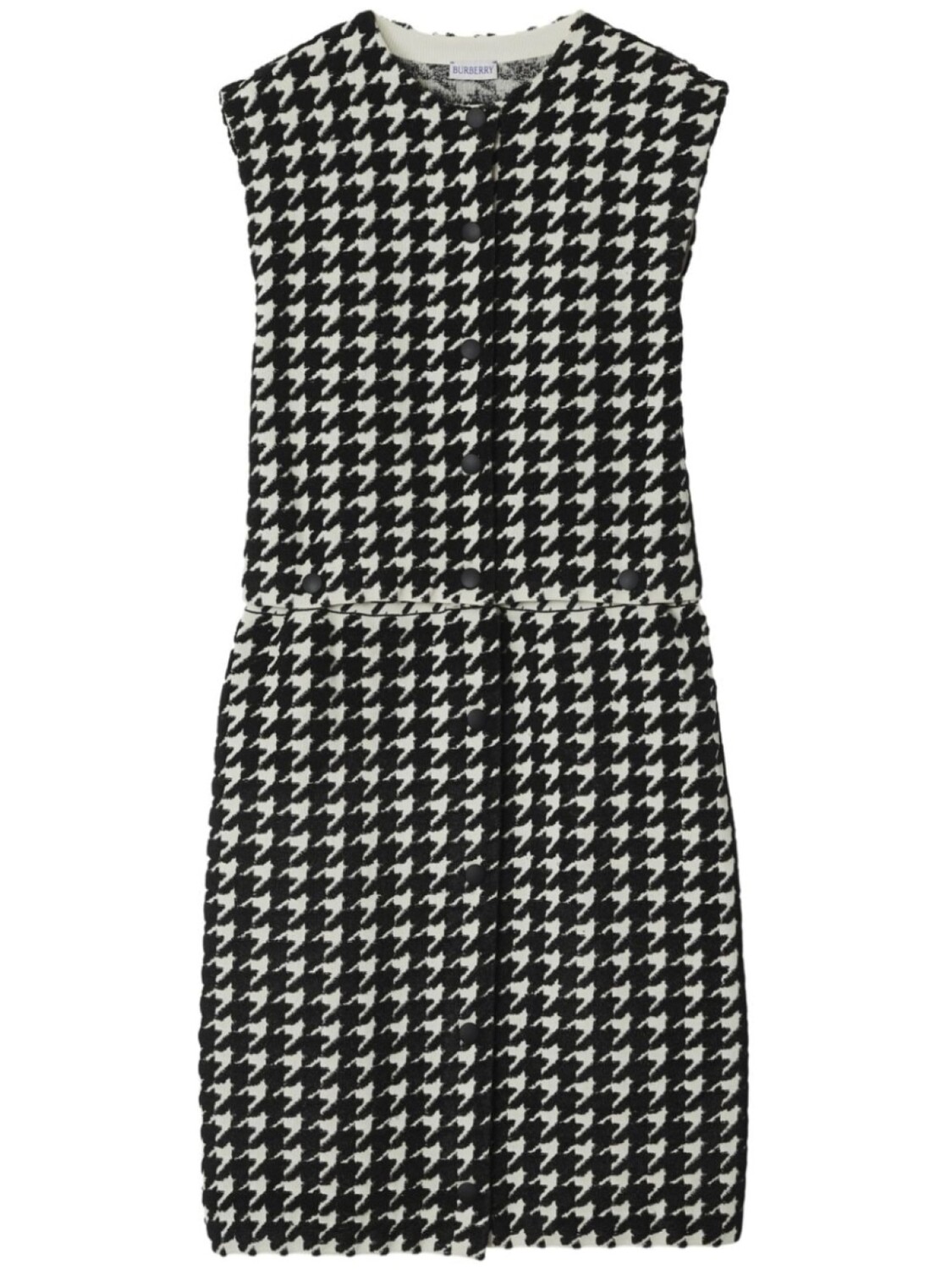 

Burberry платье мини в ломаную клетку, черный