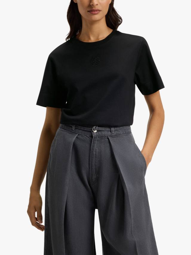 

BOSS Elpha футболка с вышитым логотипом HUGO BOSS, Black