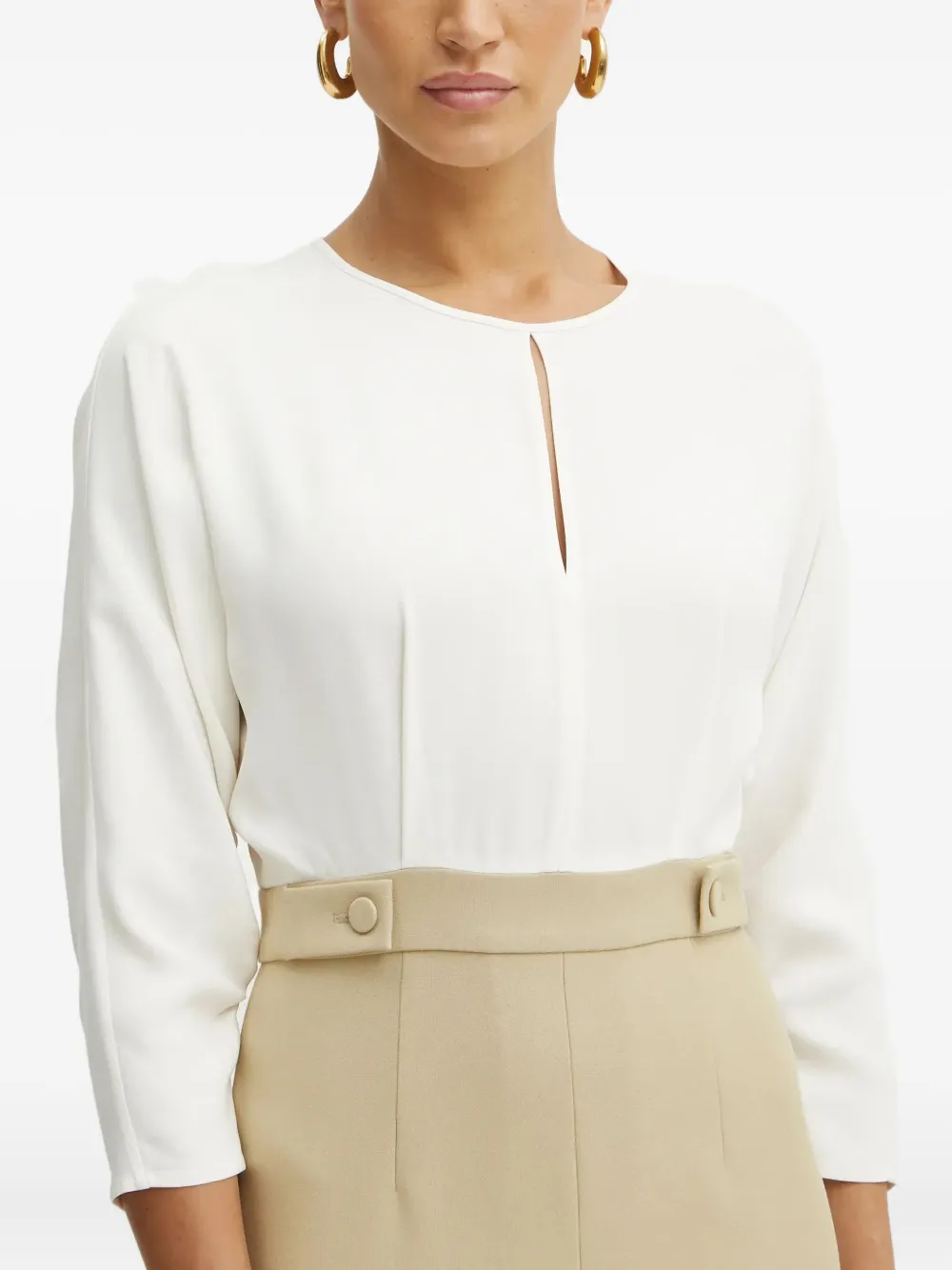 

Платье миди с вырезом "капелька" BOSS, нейтральный