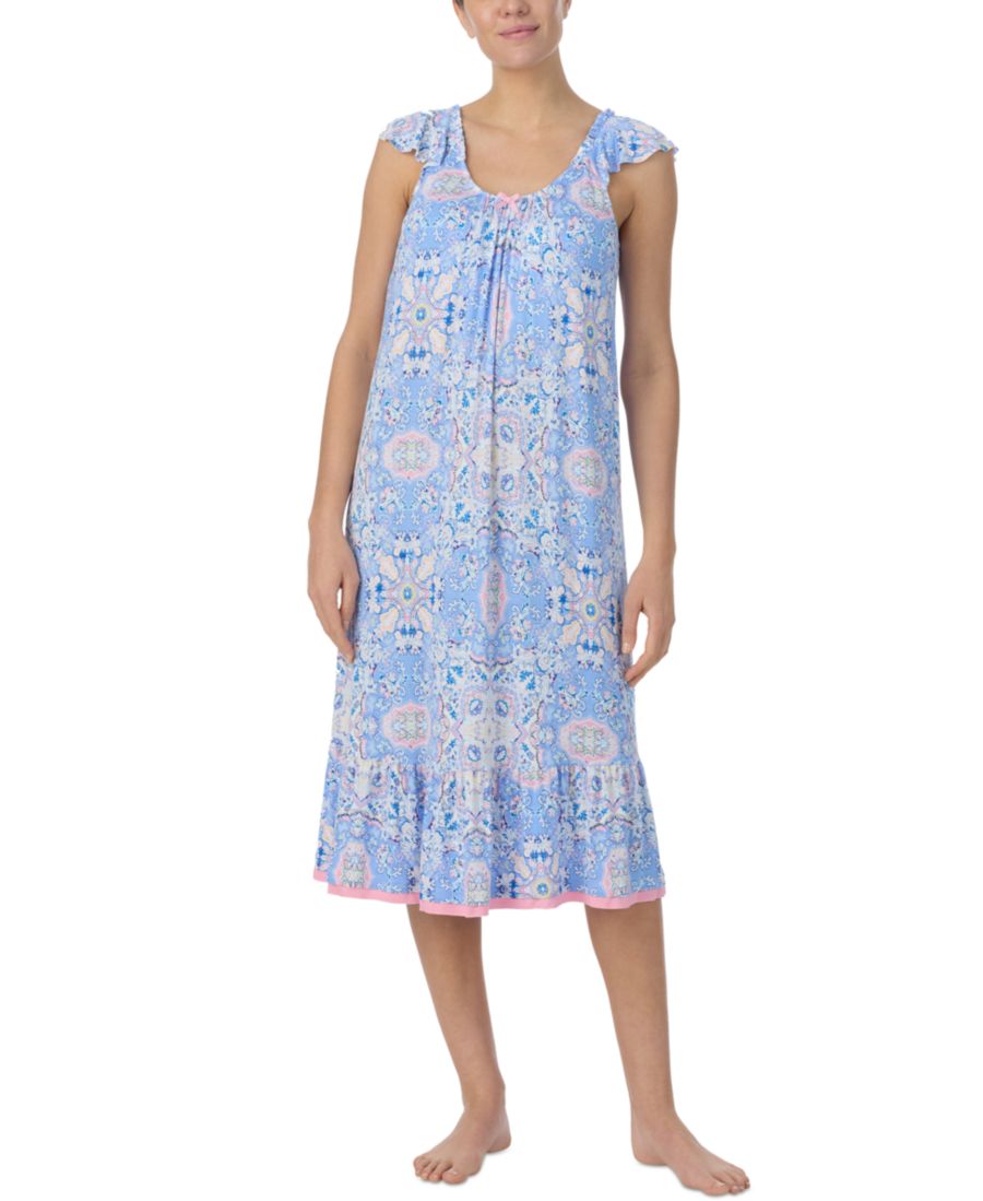 

Женская ночная рубашка миди с рукавами-крылышками Ellen Tracy, Madallion Peri