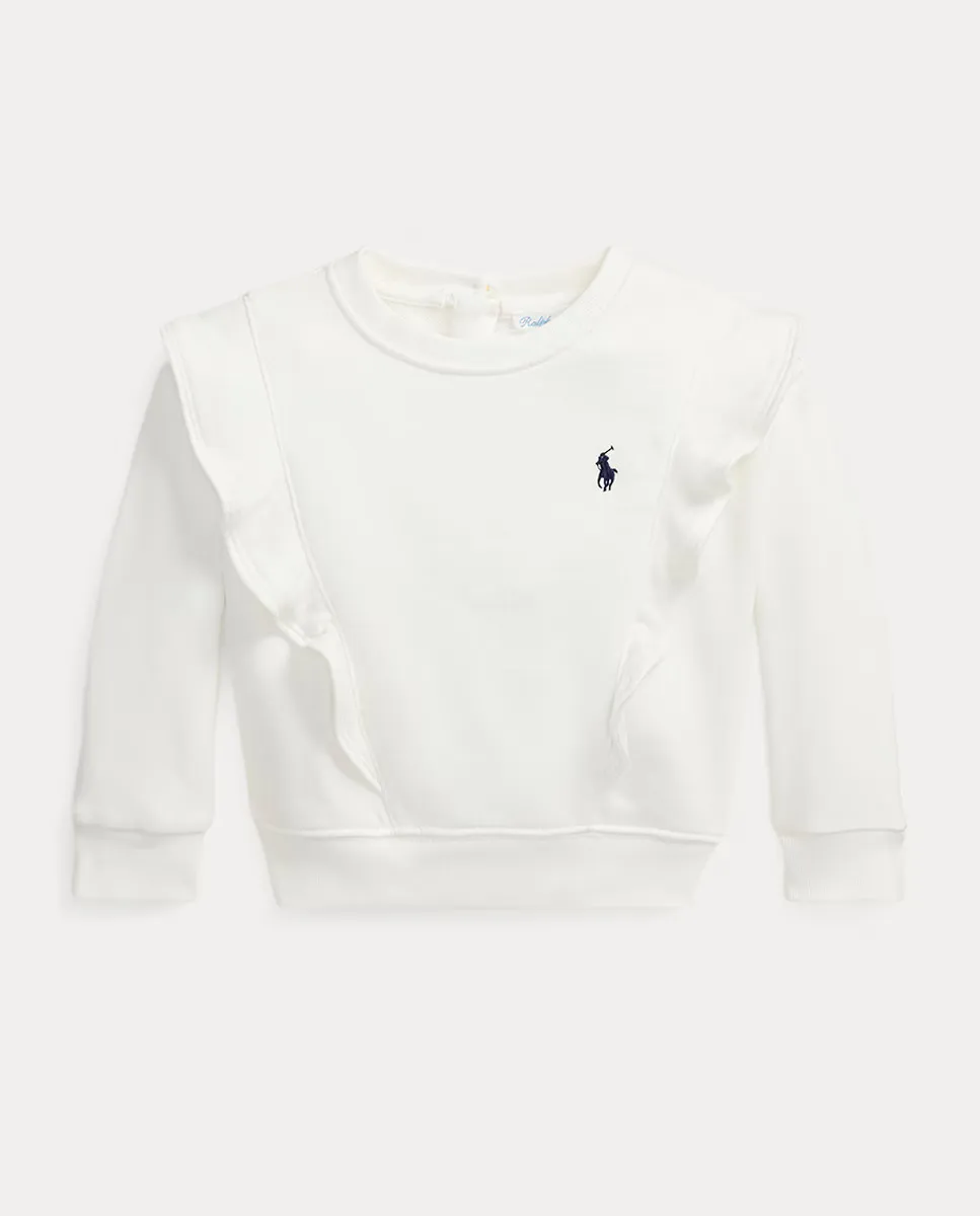 

Толстовка для девочки с рюшами Polo Ralph Lauren, белый